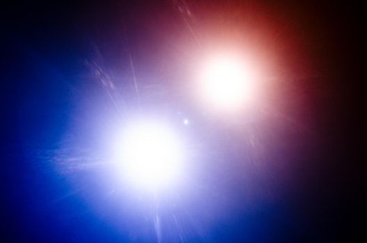 Abstract Natural Far double star on the black background - image