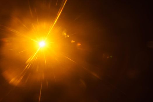 Abstract imitation sun starlight distant galaxy on a black background. -image