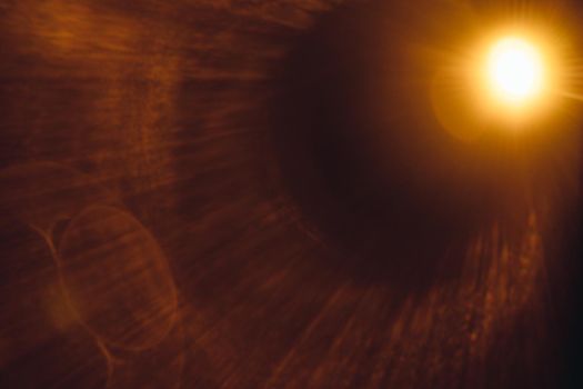 Abstract Natural Sun flare on the black.