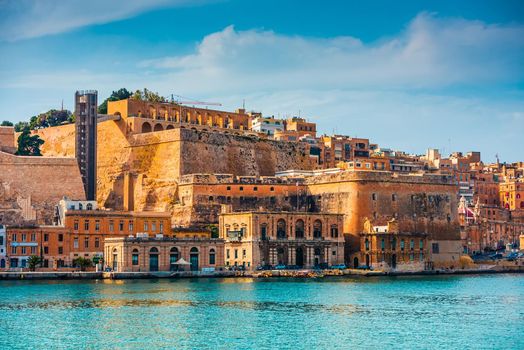 view on Valletta from the harbour in Malta
