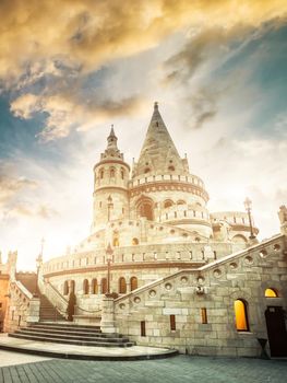 view on the old fishermen Bastion in Budapest