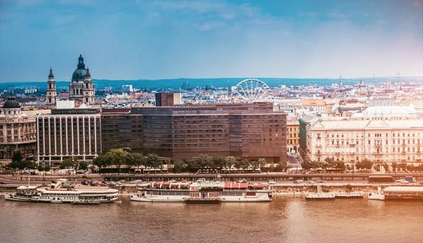 picturesque view on Budapest and Danube