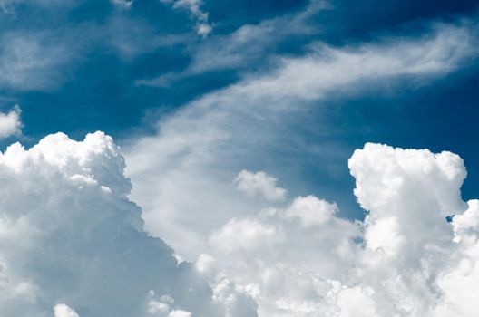 Incredibly wonderful lush cumulus clouds against a blue sky - Image