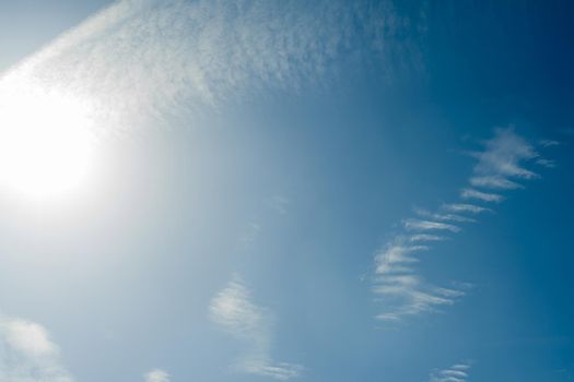 Incredibly beautiful clouds against a sunny blue sky. - Image