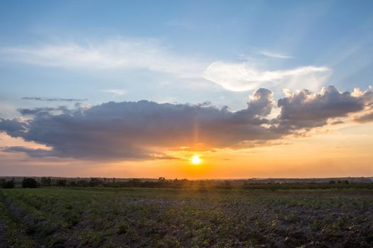 Beautiful sky When the sun shines