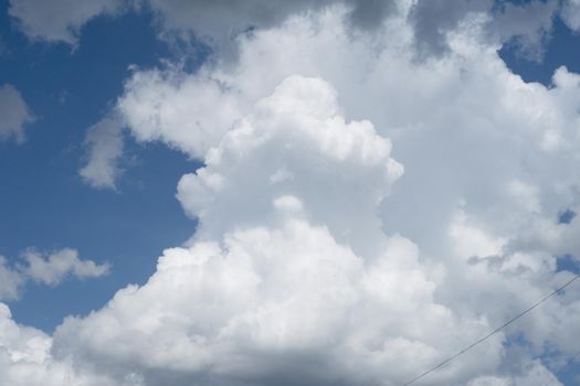 Blue sky background with clouds - mage