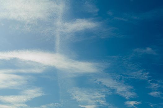 Incredibly beautiful clouds against a sunny blue sky. - Image