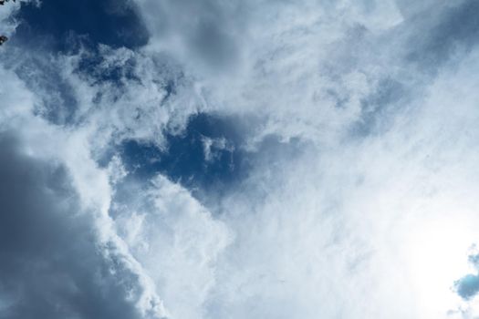 Incredibly beautiful clouds against a sunny blue sky. - Image