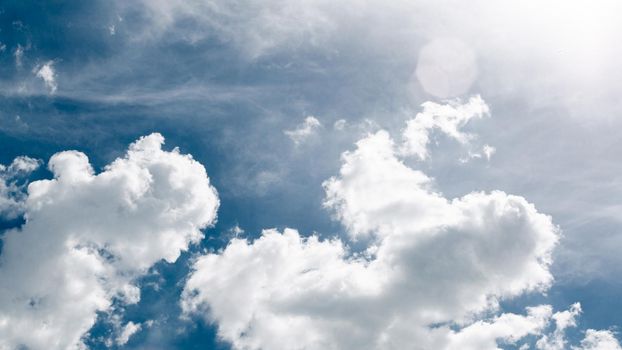 Incredibly wonderful lush cumulus clouds against a blue sky - Image
