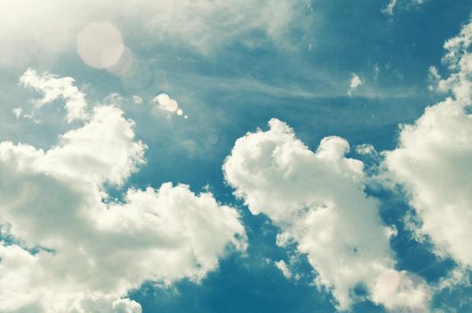 Incredibly wonderful lush cumulus clouds against a blue sky - Image
