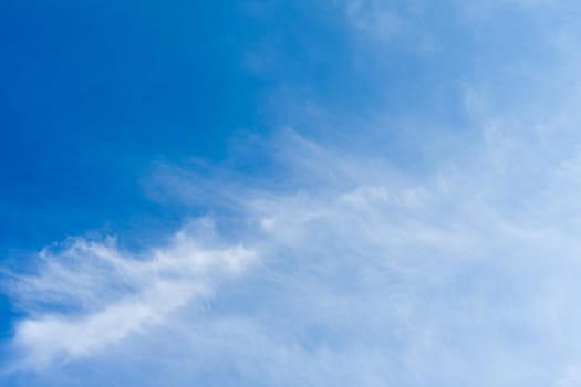 White Spindrift clouds on blue beauty sky - image