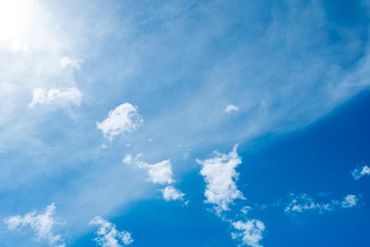Incredibly beautiful clouds against a sunny blue sky. - Image