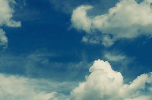 Incredibly wonderful lush cumulus clouds against a blue sky - Image
