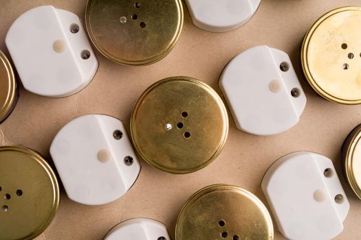 Speakers or microphones from vintage phones in paper stencil
