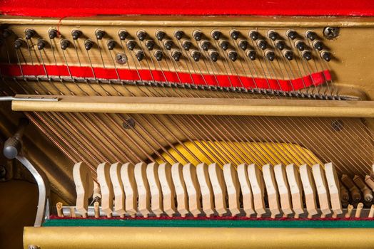detail of a piano string