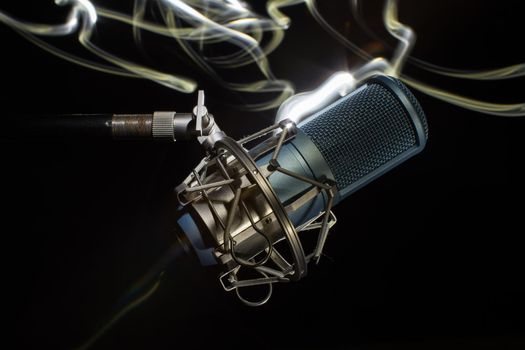 Professional Studio Microphone. light brush