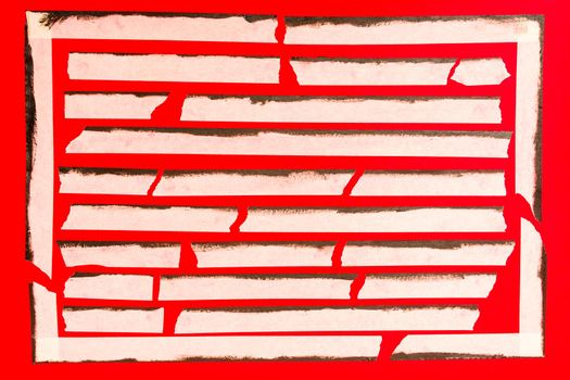 close up of an adhesive tape on red background.