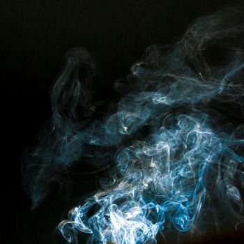 smoke cloud with black background. fog texture - image