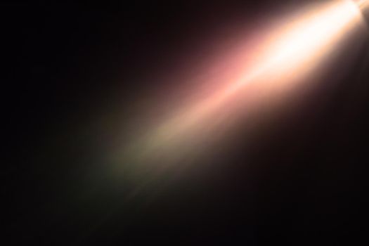 Abstract Natural Sun flare on the black - image