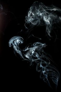 smoke cloud with black background. fog texture - image