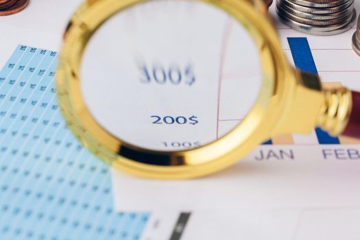 Financial concept, close up view of money on business background