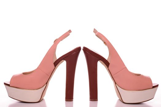 High Heels with peep toe and ankle-strap