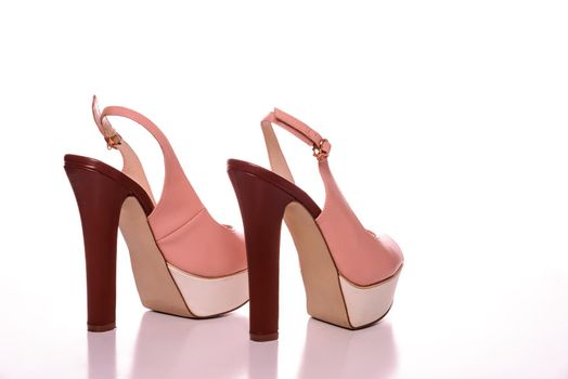 High Heels with peep toe and ankle-strap