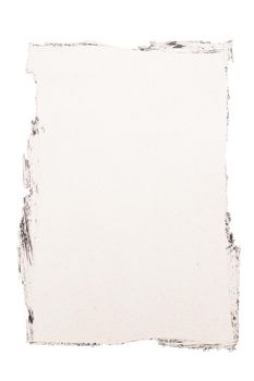 Painted frame on white paper isolated on background - image