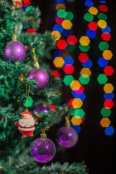 Isolated Christmas tree. santa