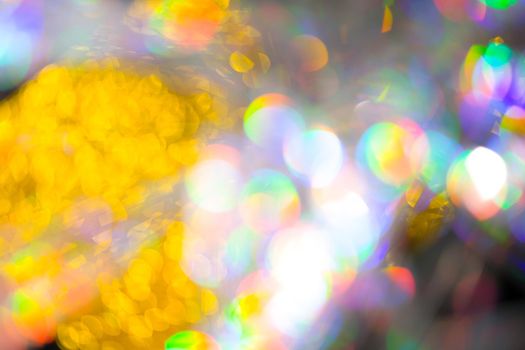 Multicolored rainbow large bokeh effect background - image