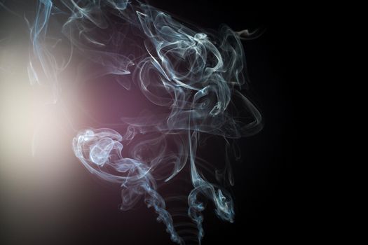 smoke cloud with black background. fog texture - image