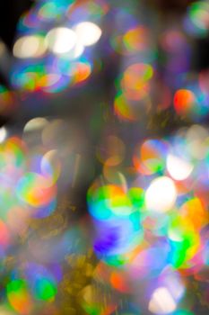 Multicolored rainbow large bokeh effect background - image
