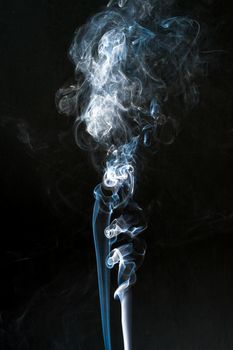 smoke cloud with black background. fog texture - image