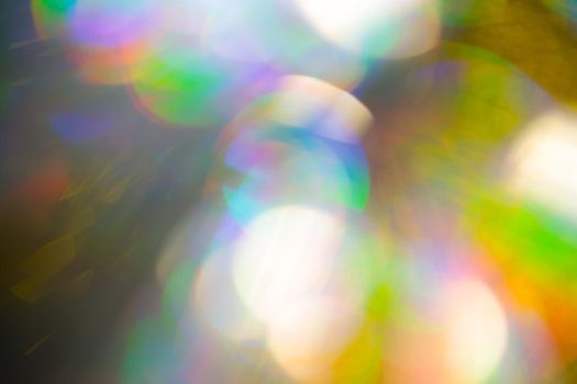 Multicolored rainbow large bokeh effect background - image