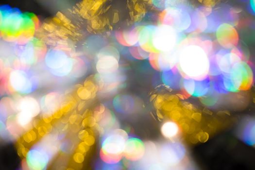 Multicolored rainbow large bokeh effect background - image
