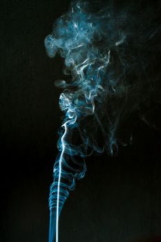 smoke cloud with black background. fog texture - image