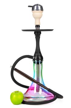 Hookah with fruits isolated on white background