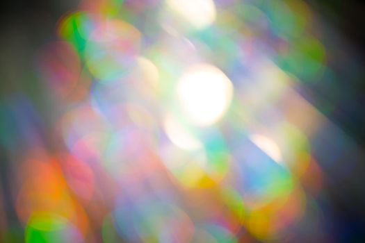 Multicolored rainbow large bokeh effect background - image