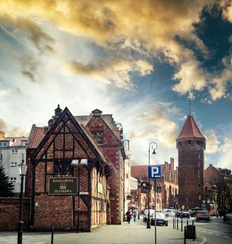 Gdansk, Poland - March 14, 2014: Historical Old Town of Gdansk in Poland