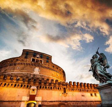 The Mausoleum of Hadrian in Rome.