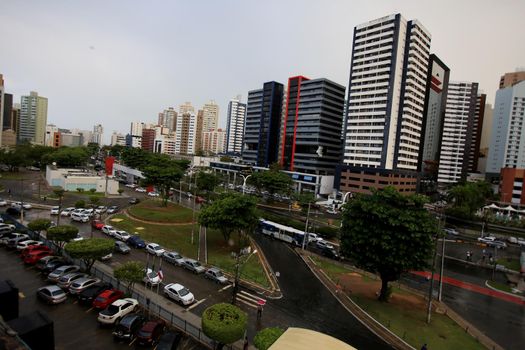 salvador, bahia, brazil - august 29, 2016: Aerial view of residential and commercial buildings in the Itaigara neighborhood in Salvador. In the image you can also see Avenida ACM.