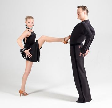 Dance heel in the chest salsa couple background fashion, sport waltz people pretty Samba, modern beautiful. Expression class dancer