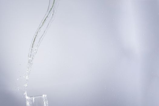 Water splashes white background.