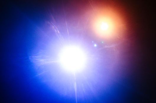 Abstract Natural Far double star on the black background - image