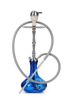 Modern hookah isolated on white background.