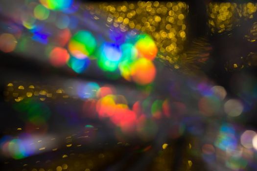 Multicolored rainbow large bokeh effect background - image