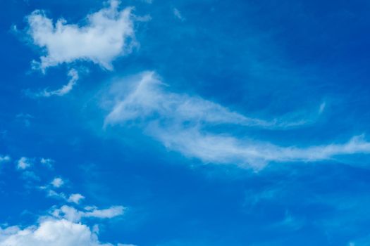 Incredibly beautiful clouds against a sunny blue sky. - Image