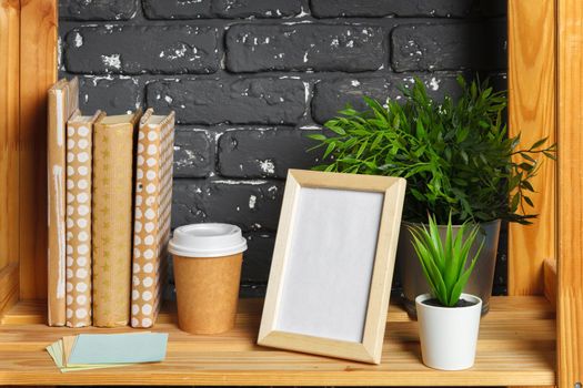 Education, studing and back to school concept Creative desk with stationery