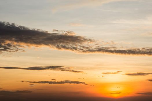 Low Angle View Of Sky At Sunset