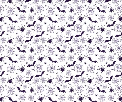 Scary Halloween pattern design illustration for background, copy space